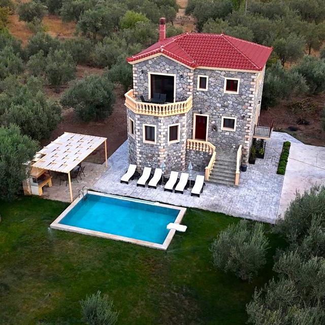 Bijzondere accommodaties Chateau Eleon in Anaxos (Lesbos, Griekenland)