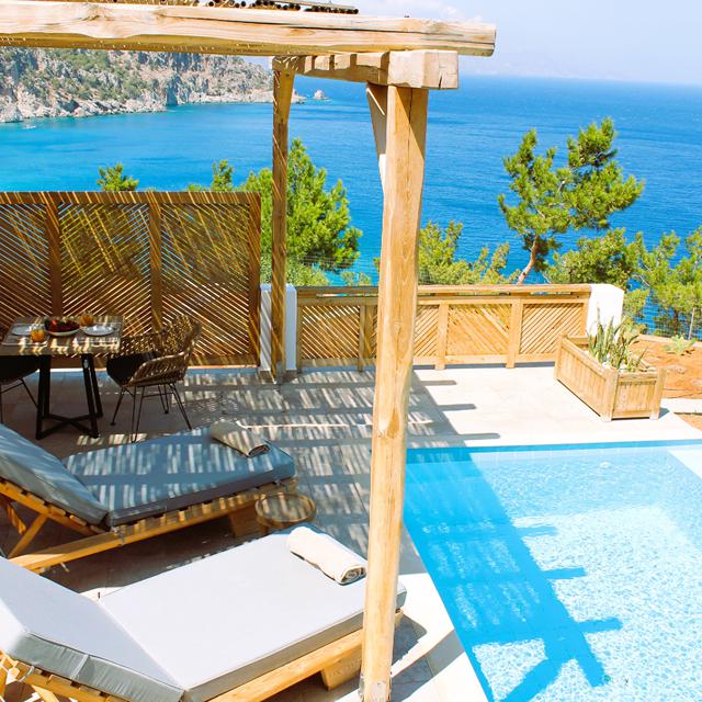 Bijzondere accommodaties Akropolis Village in Katodio (Karpathos, Griekenland)